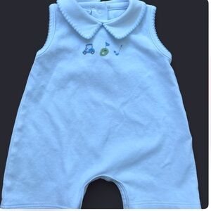 Magnolia baby 100% Pima cotton Good embroidered baby boy outfit romper
